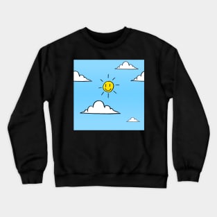 Happy Sun Print Crewneck Sweatshirt